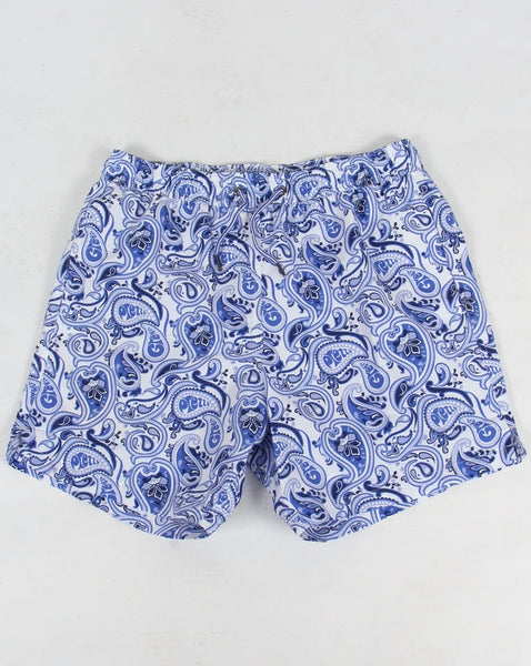 Pretty Green Caversham Paisley Shorts Blue