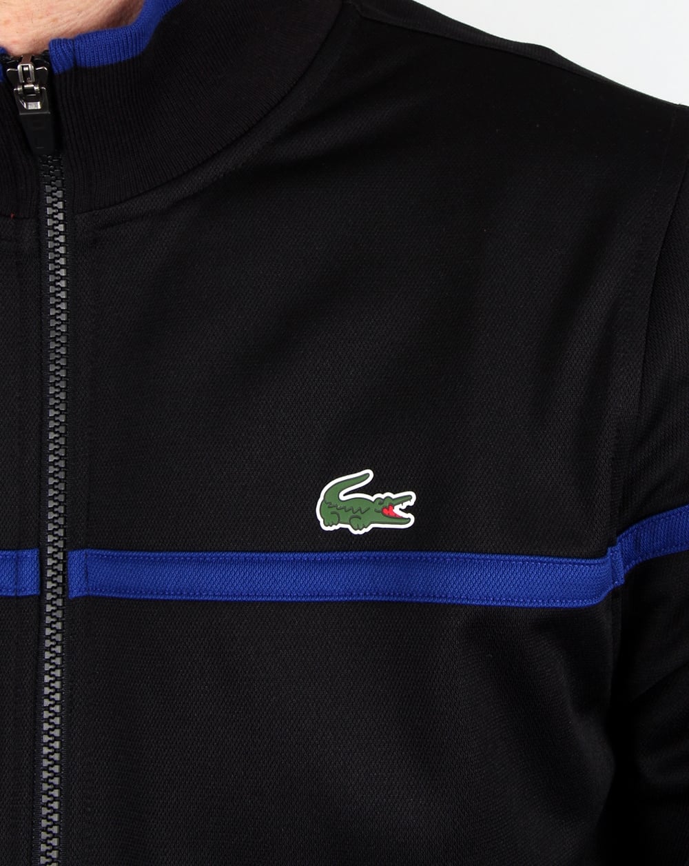 Lacoste Fine Stripe Track Top Black/french Blue