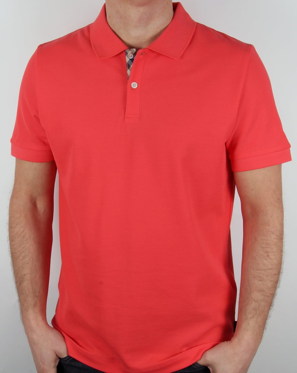 Aquascutum Hector Polo Shirt Coral