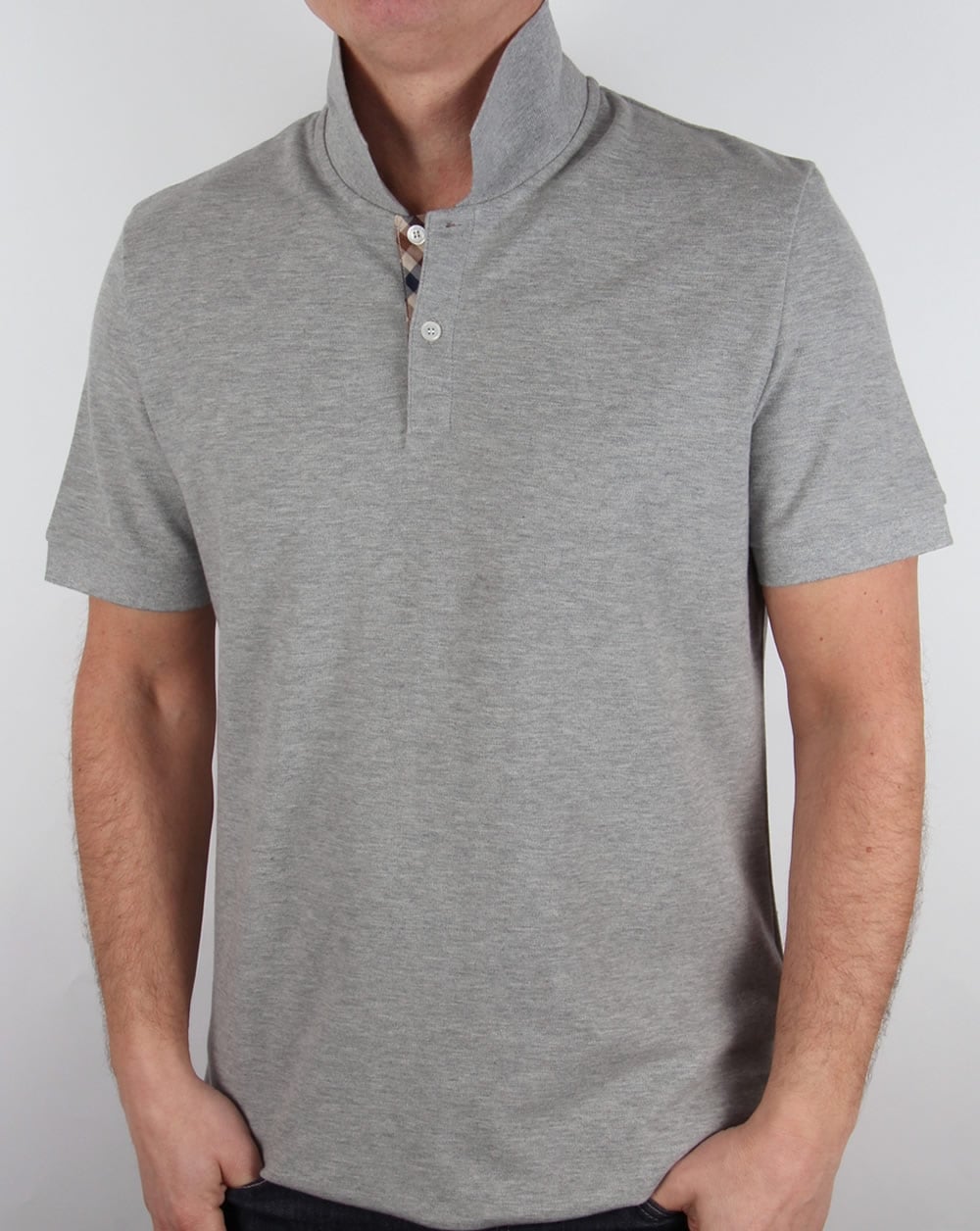 Aquascutum Hector Polo Shirt Grey Marl