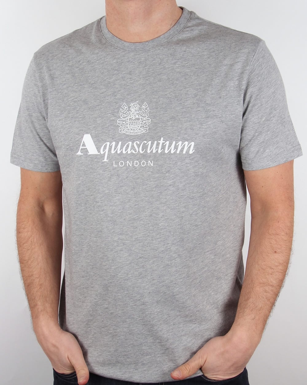 Aquascutum Griffin T Shirt Grey Marl