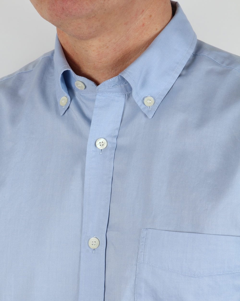 Aquascutum Ashford Oxford Short Sleeve Shirt Sky Blue
