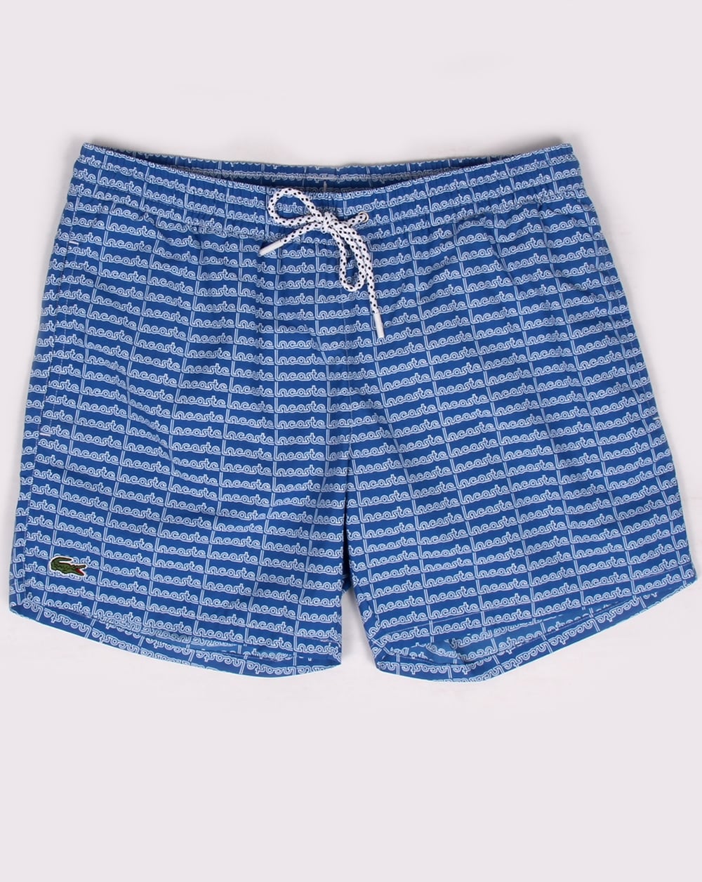 Lacoste Linear Logo Swim Shorts Thermal Blue