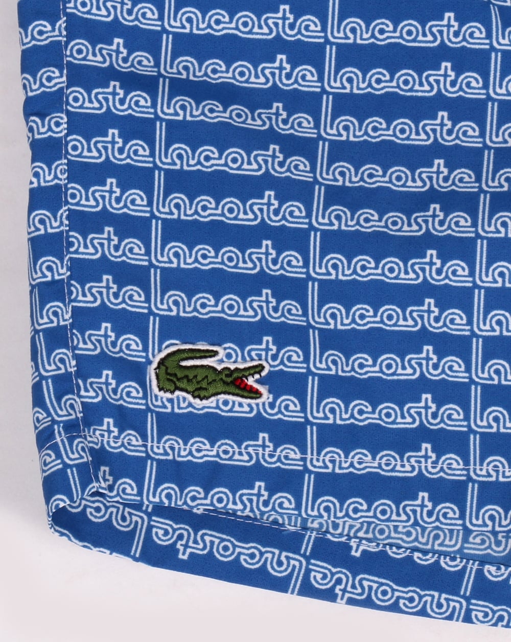 Lacoste Linear Logo Swim Shorts Thermal Blue