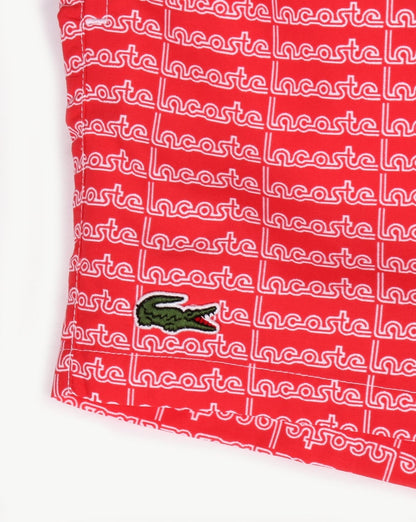 Lacoste Linear Logo Swim Shorts Grenadine