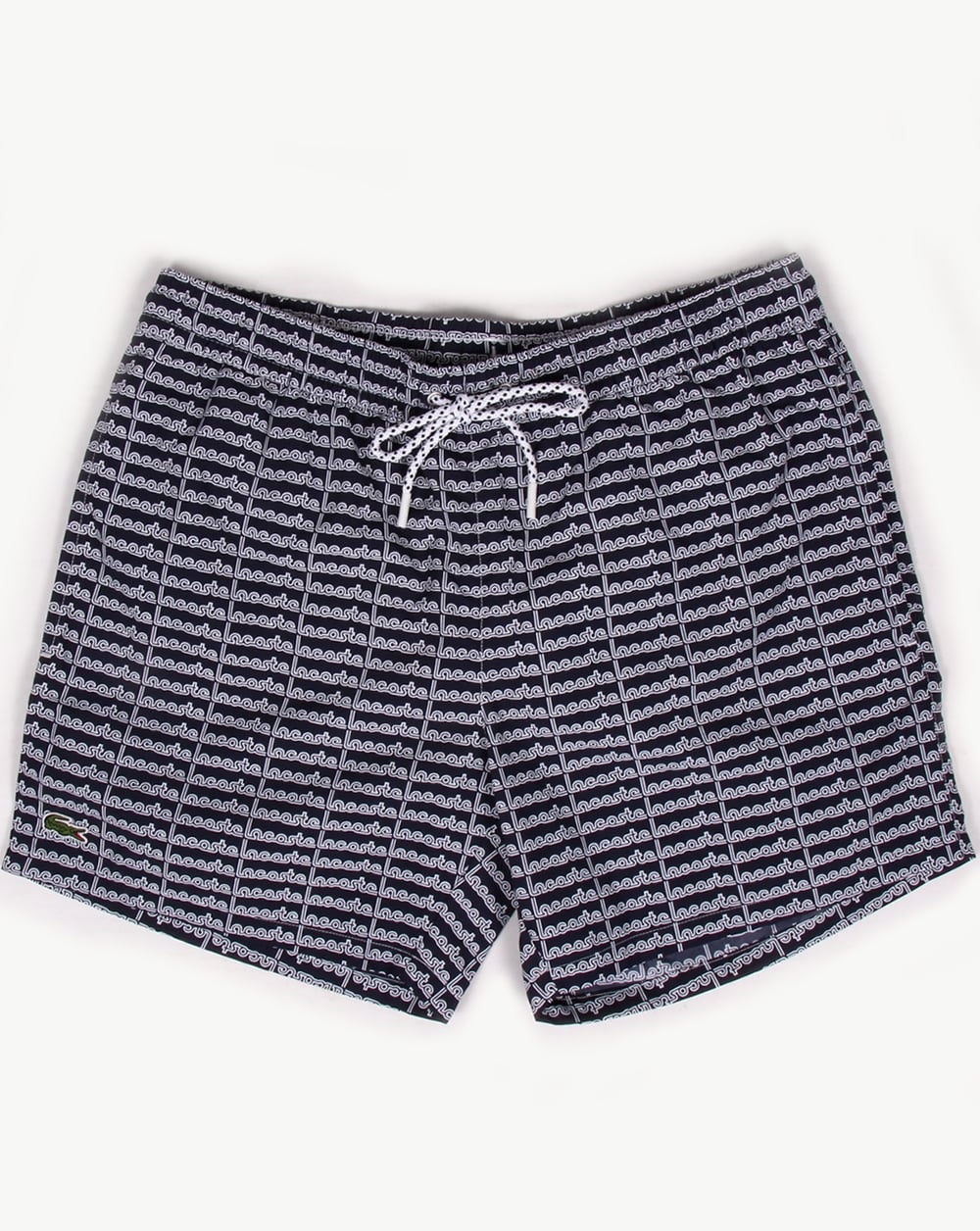 Lacoste Linear Logo Swim Shorts Navy