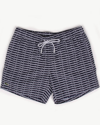Lacoste Linear Logo Swim Shorts Navy