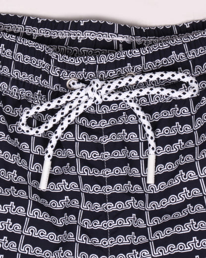 Lacoste Linear Logo Swim Shorts Navy