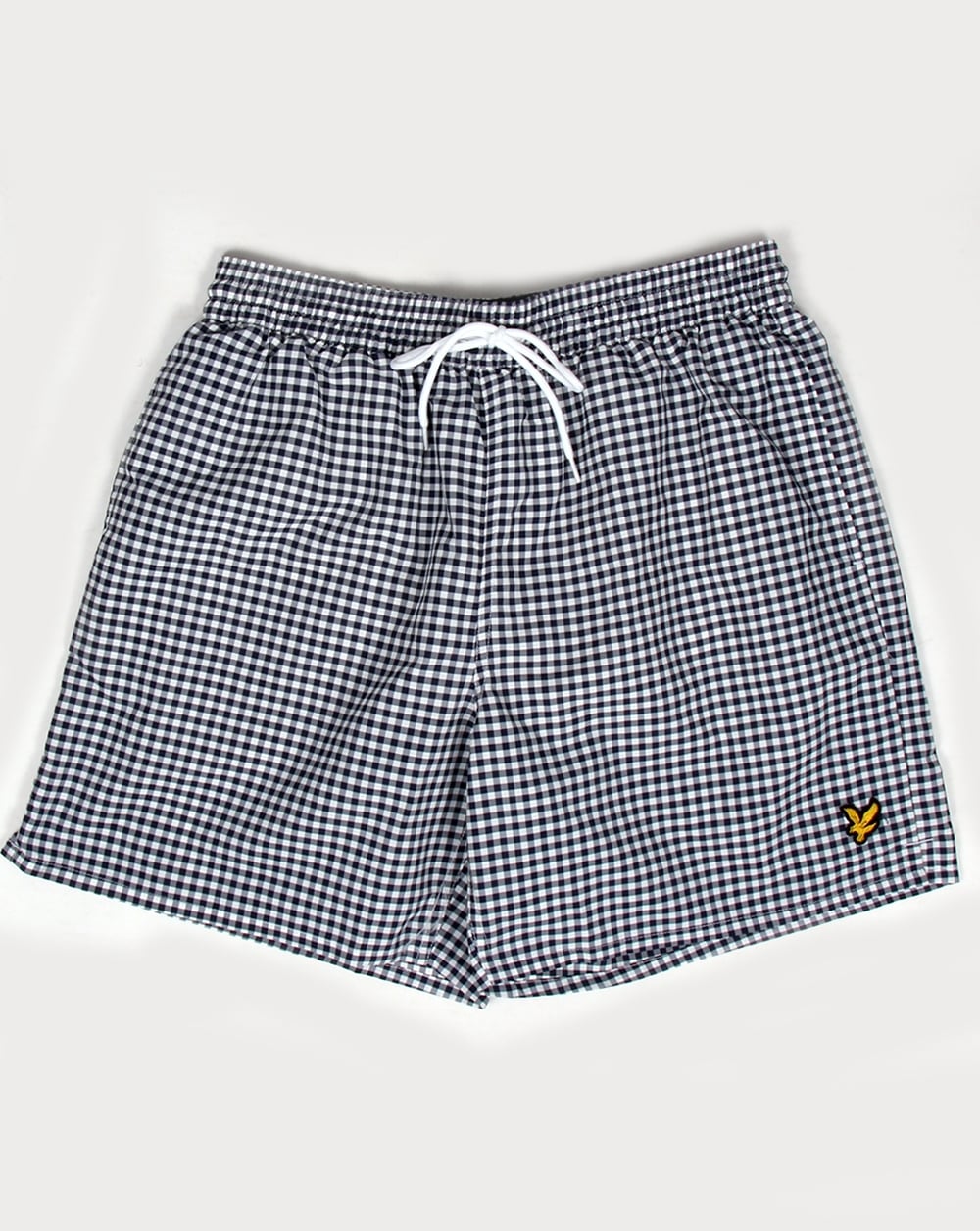 Lyle And Scott Gingham Swim Shorts Navy