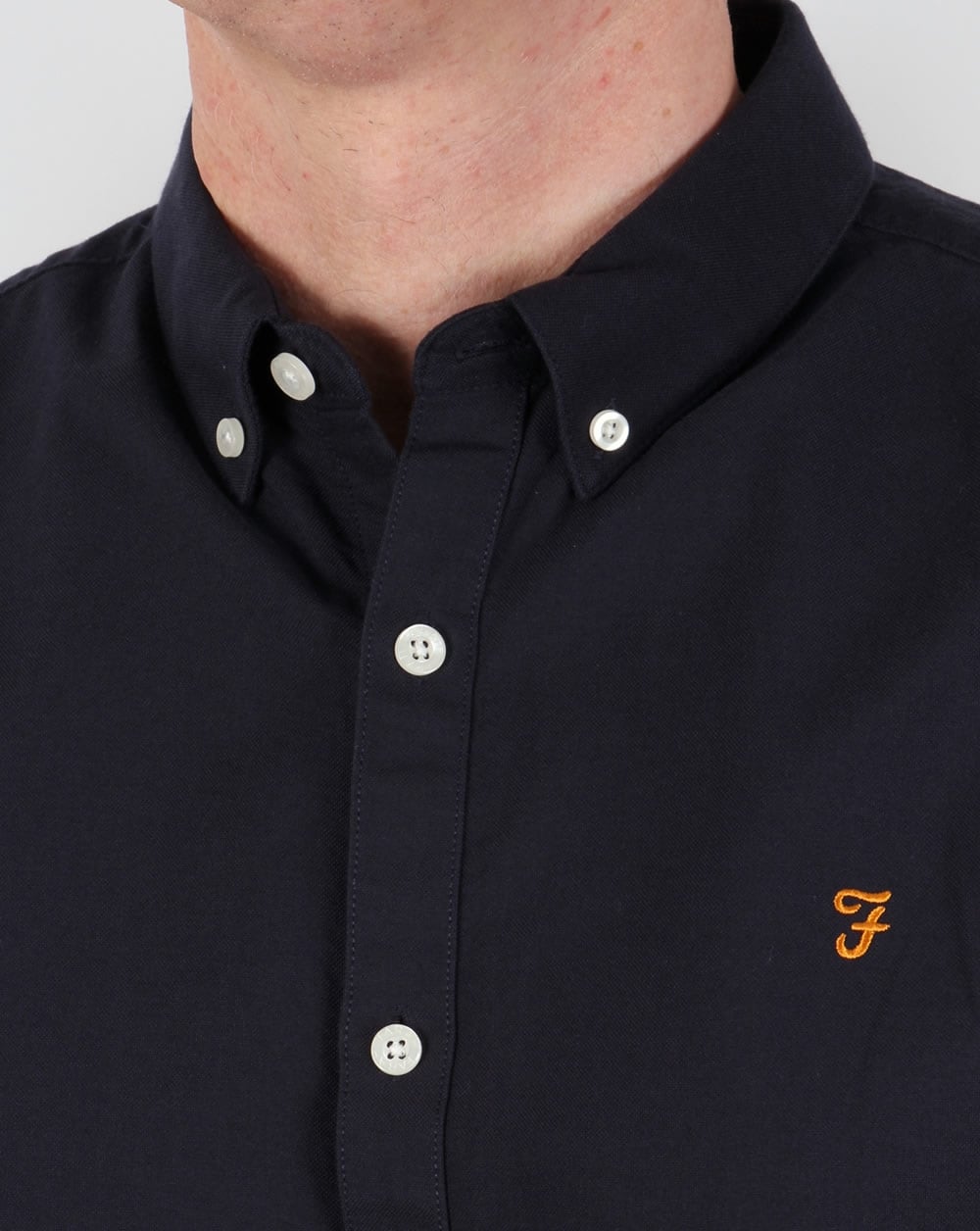 Farah Brewer Short Sleeve Shirt Navy