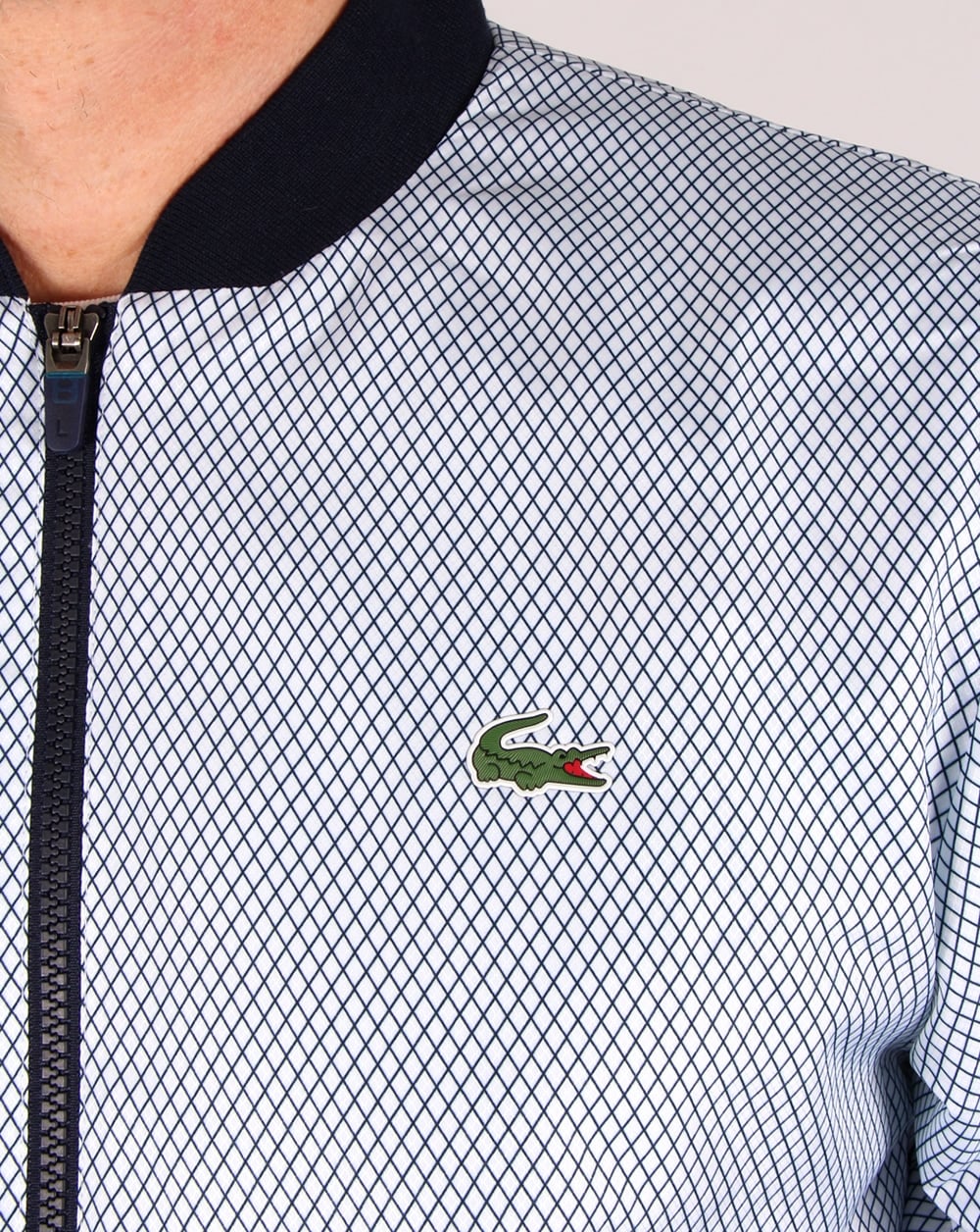 Lacoste Honeycomb Track Jacket White/Navy