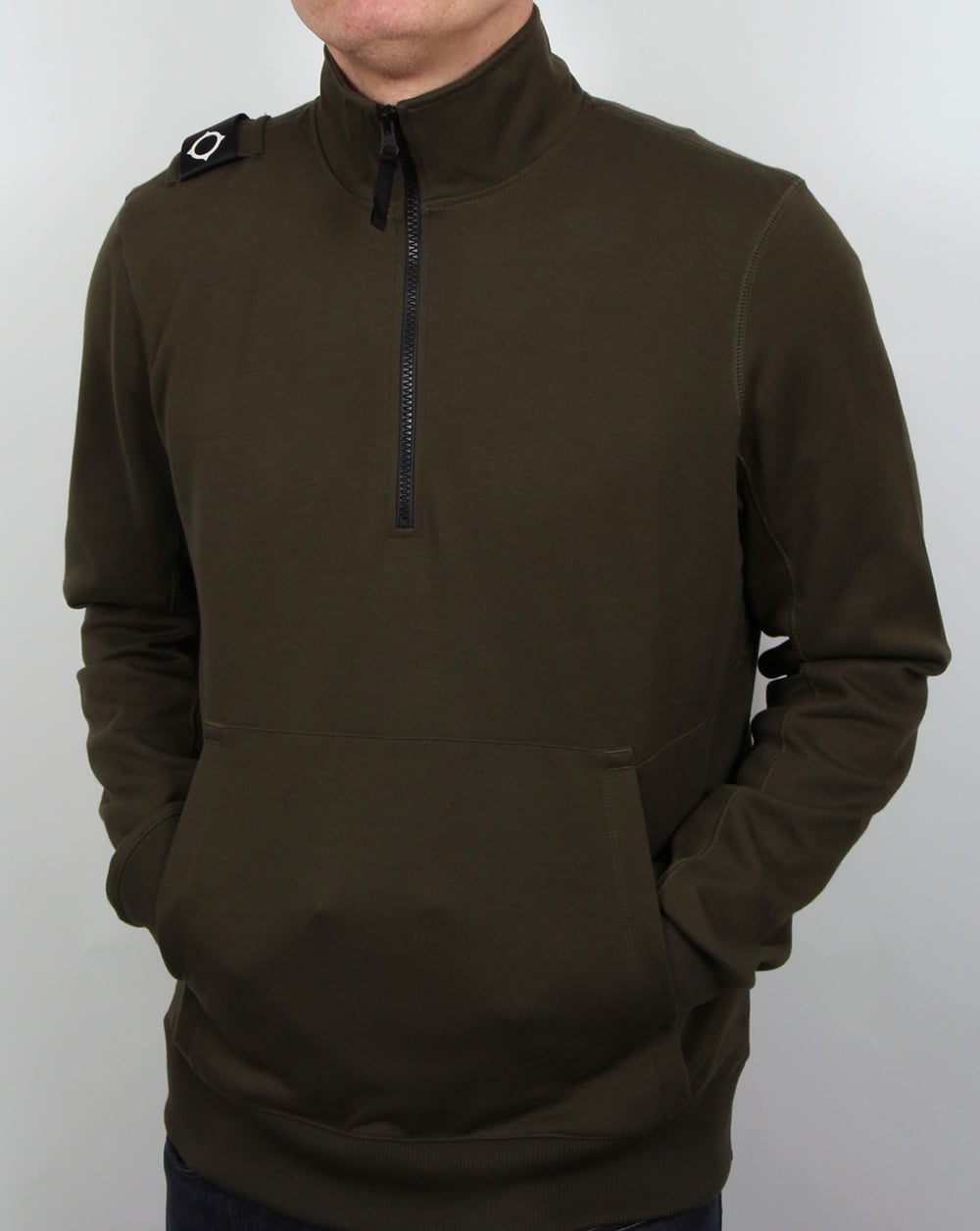 Ma.strum Chaffee Half Zip Sweatshirt Dark Olive