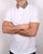 Aquascutum Nathan Check Collar Polo Shirt White