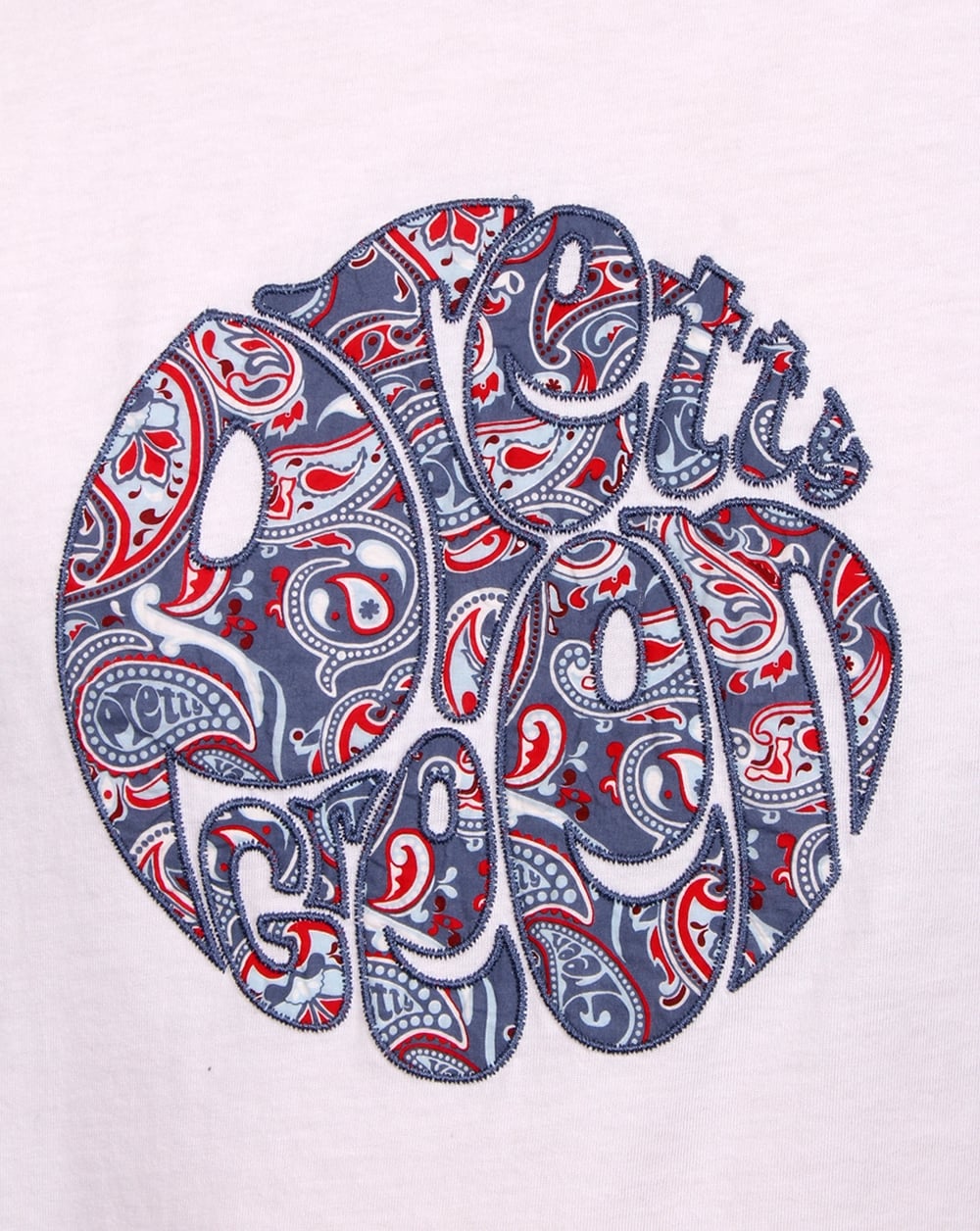 Pretty Green Camley Paisley Applique T Shirt White