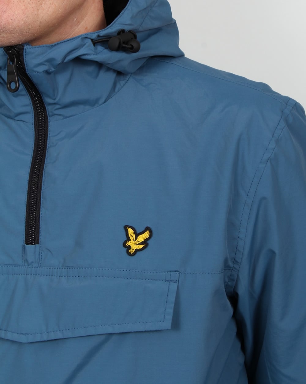 Lyle And Scott Qtr Zip Smock Jacket Light Teal