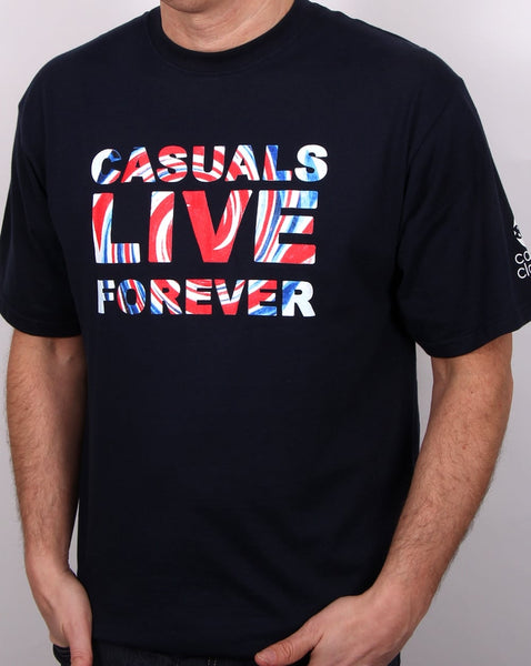 80s Casual Classics Live Forever T Shirt Navy