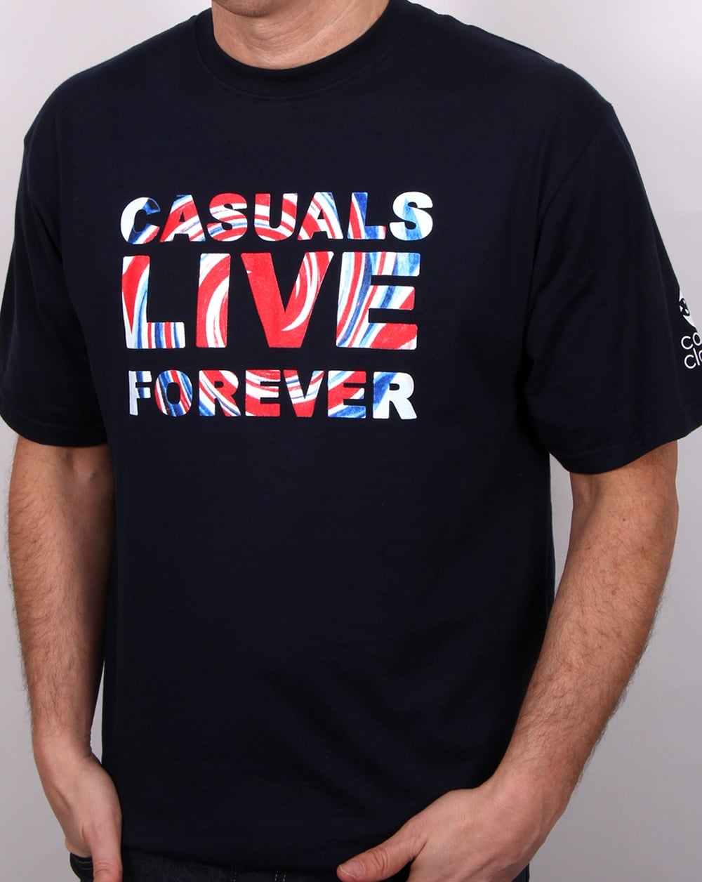 80s Casual Classics Live Forever T Shirt Navy