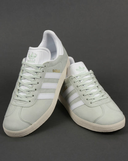 Adidas Gazelle Leather Trainers Linen Green/White