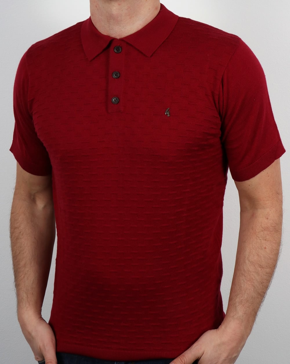 Gabicci Vintage Bennett Polo Shirt Deep Red