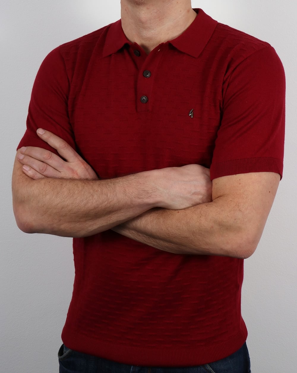 Gabicci Vintage Bennett Polo Shirt Deep Red