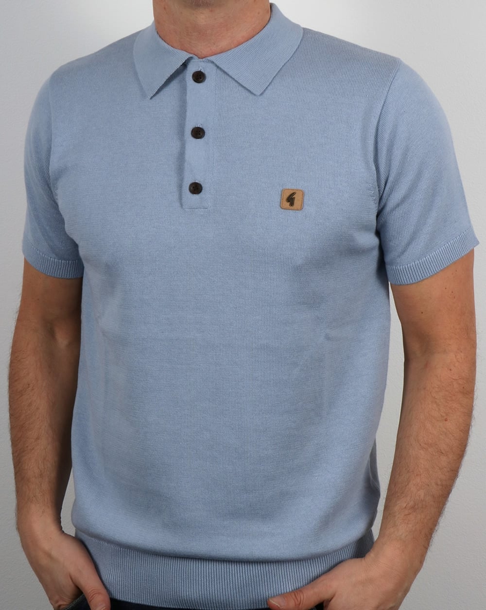 Gabicci Vintage Jackson Polo Shirt Light Blue