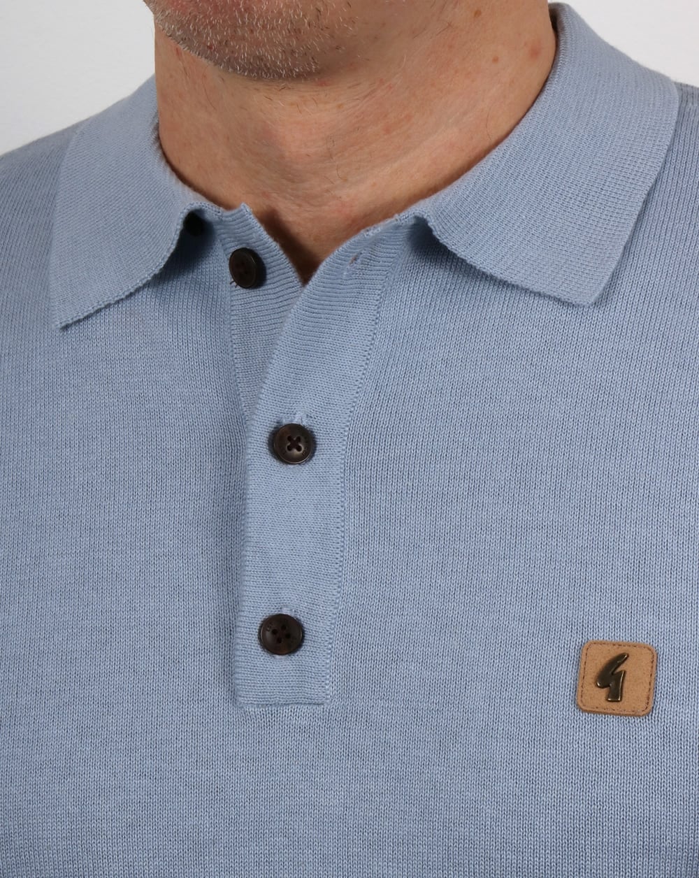 Gabicci Vintage Jackson Polo Shirt Light Blue