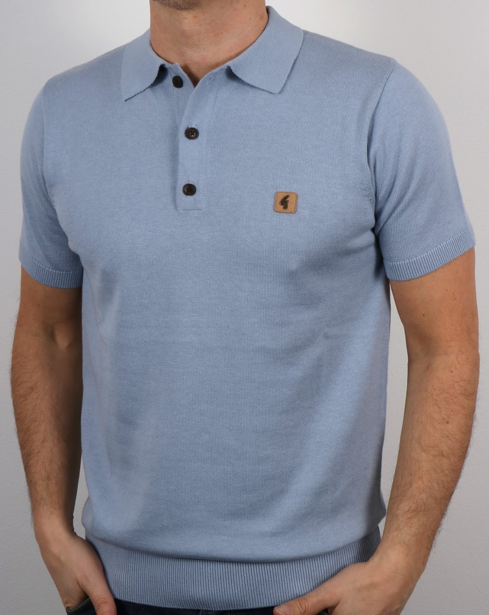 Gabicci Vintage Jackson Polo Shirt Light Blue