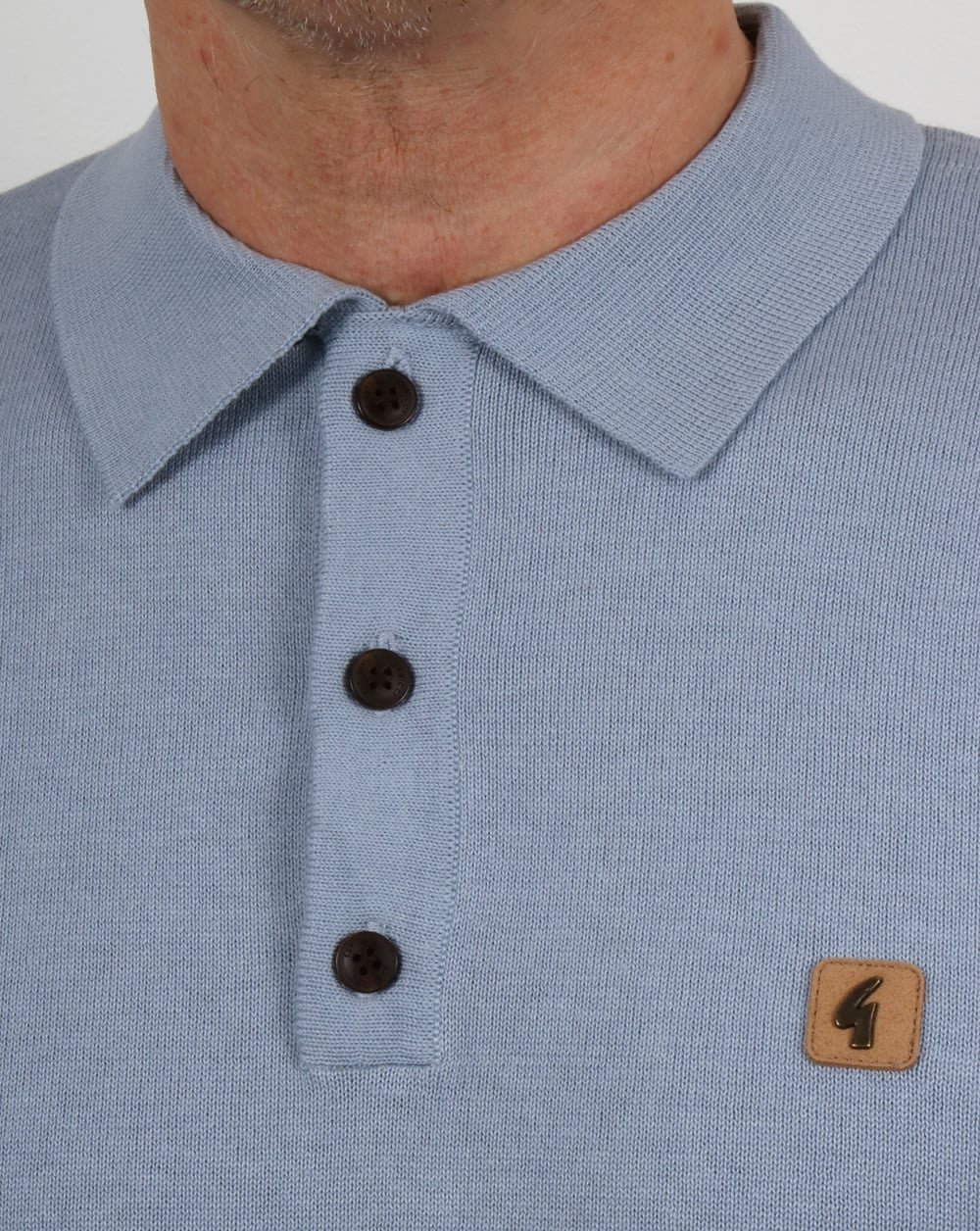 Gabicci Vintage Jackson Polo Shirt Light Blue