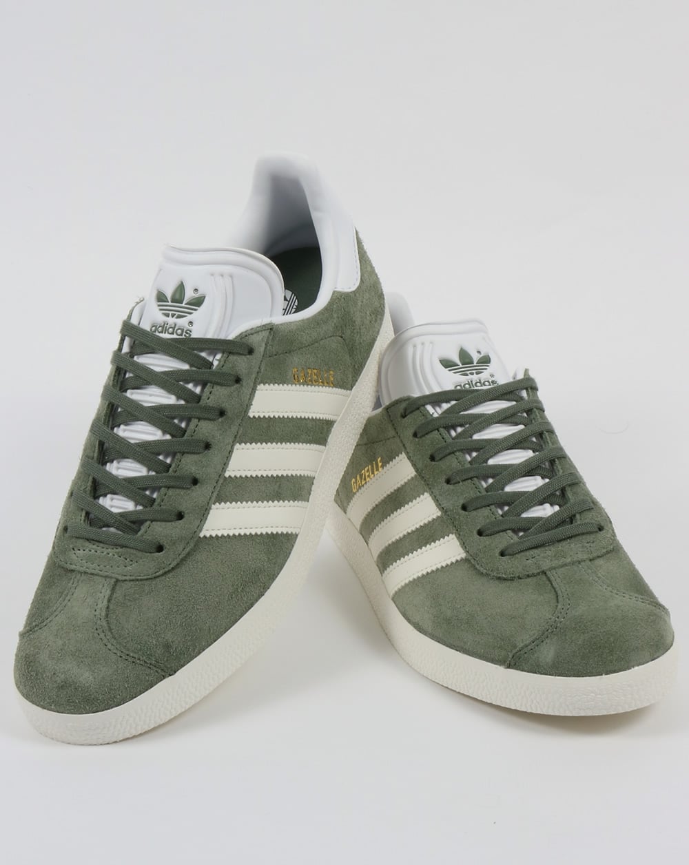 Adidas Gazelle Trainers Trace Green/Off White
