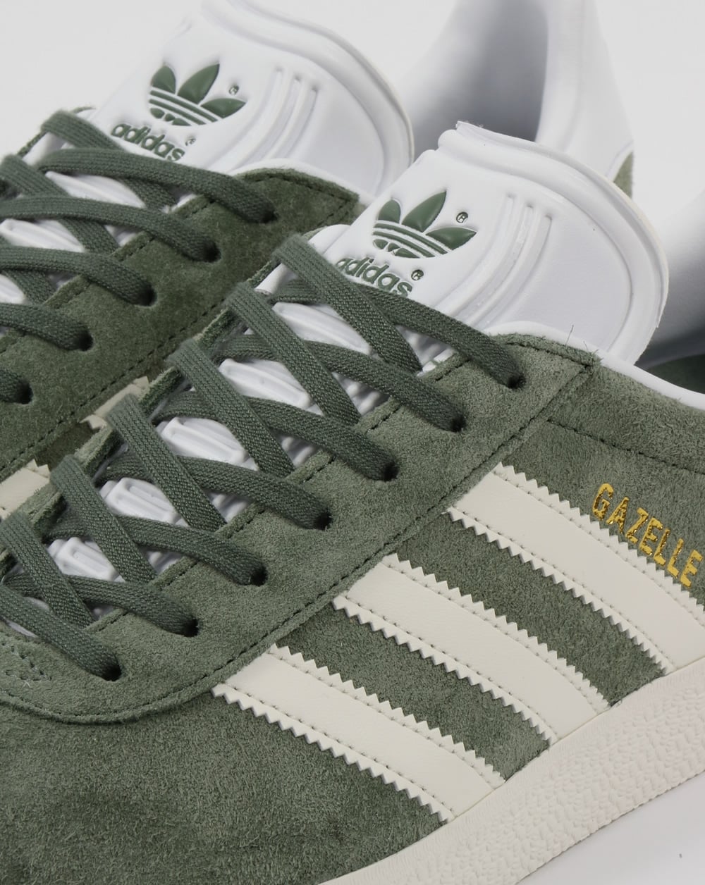 Adidas Gazelle Trainers Trace Green/Off White
