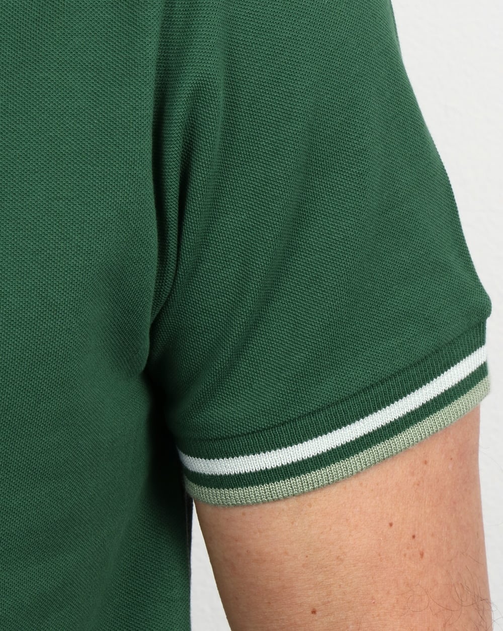 Pretty Green Tipped Polo Shirt Dark Green