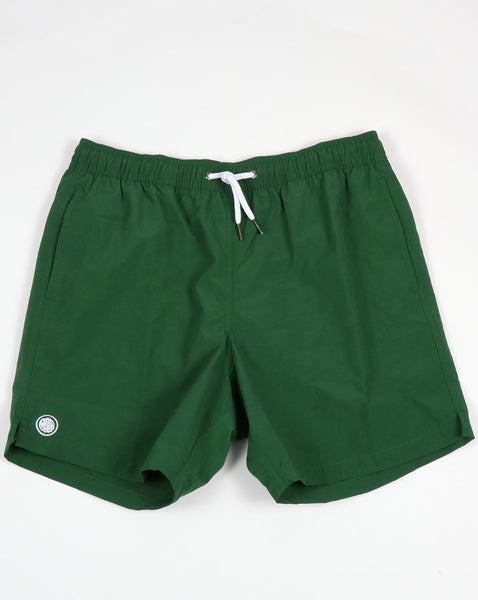 Pretty Green Logo Swim Shorts Dark Green