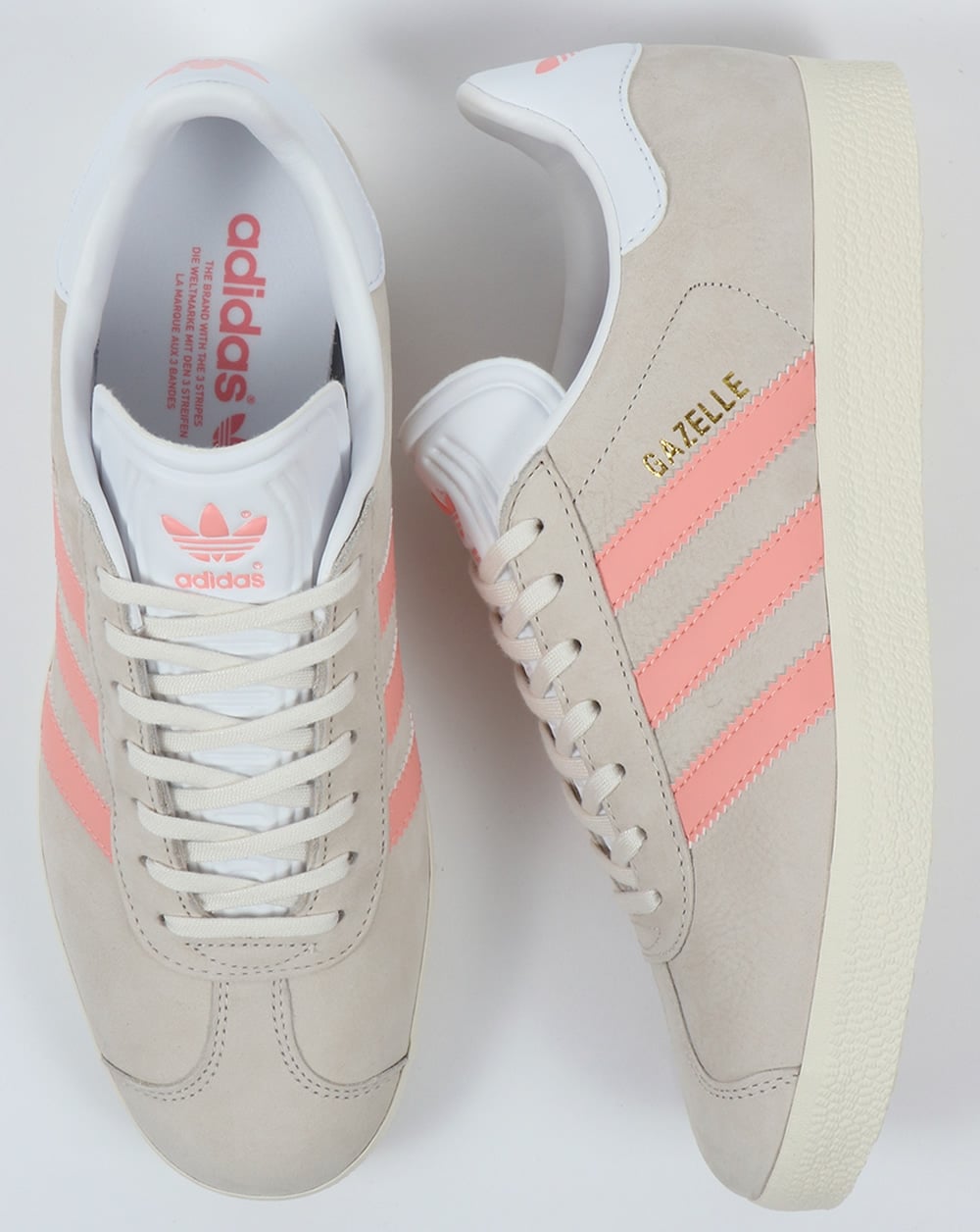 Adidas Gazelle Trainers Chalk White/Light Pink