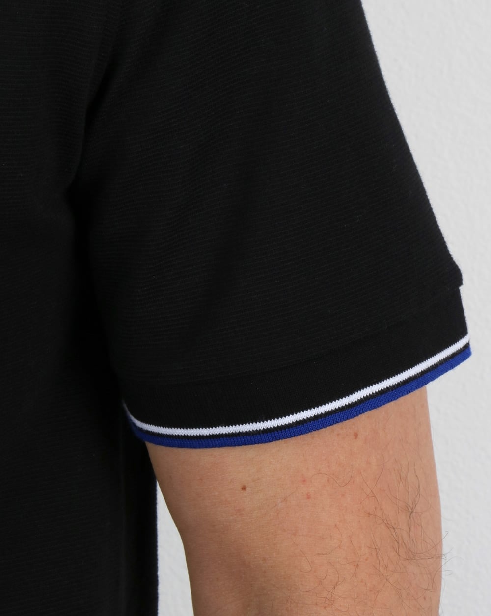 Lacoste Tipped Polo Shirt Black/French Blue