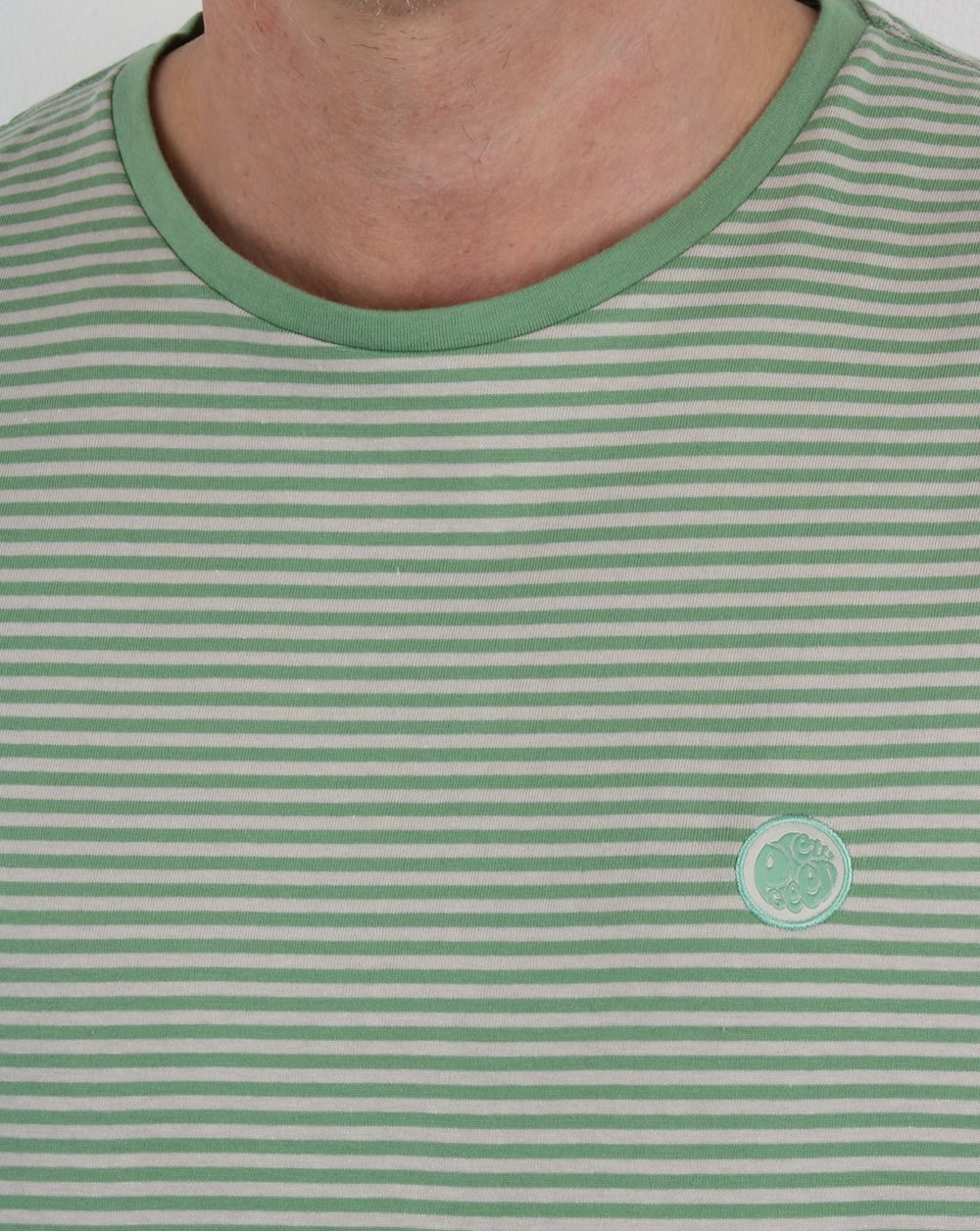 Pretty Green Striped Feeder T-shirt Light Green
