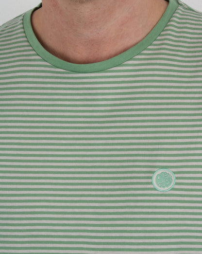 Pretty Green Striped Feeder T-shirt Light Green