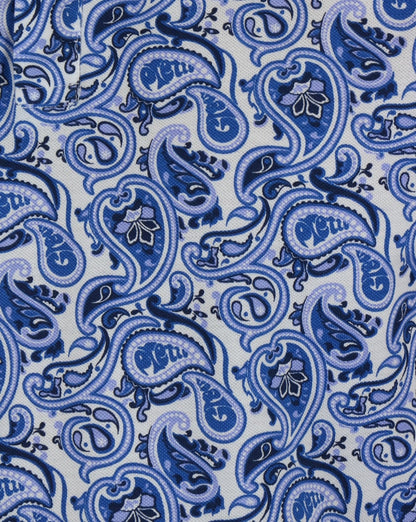 Pretty Green Caversham Paisley Polo Shirt Blue