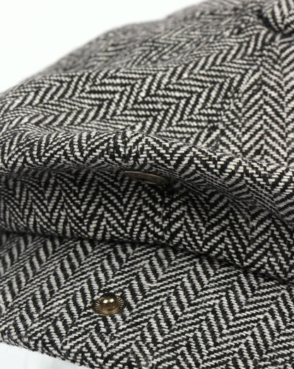 80s Casual Classics Herringbone Newsboy Cap Grey