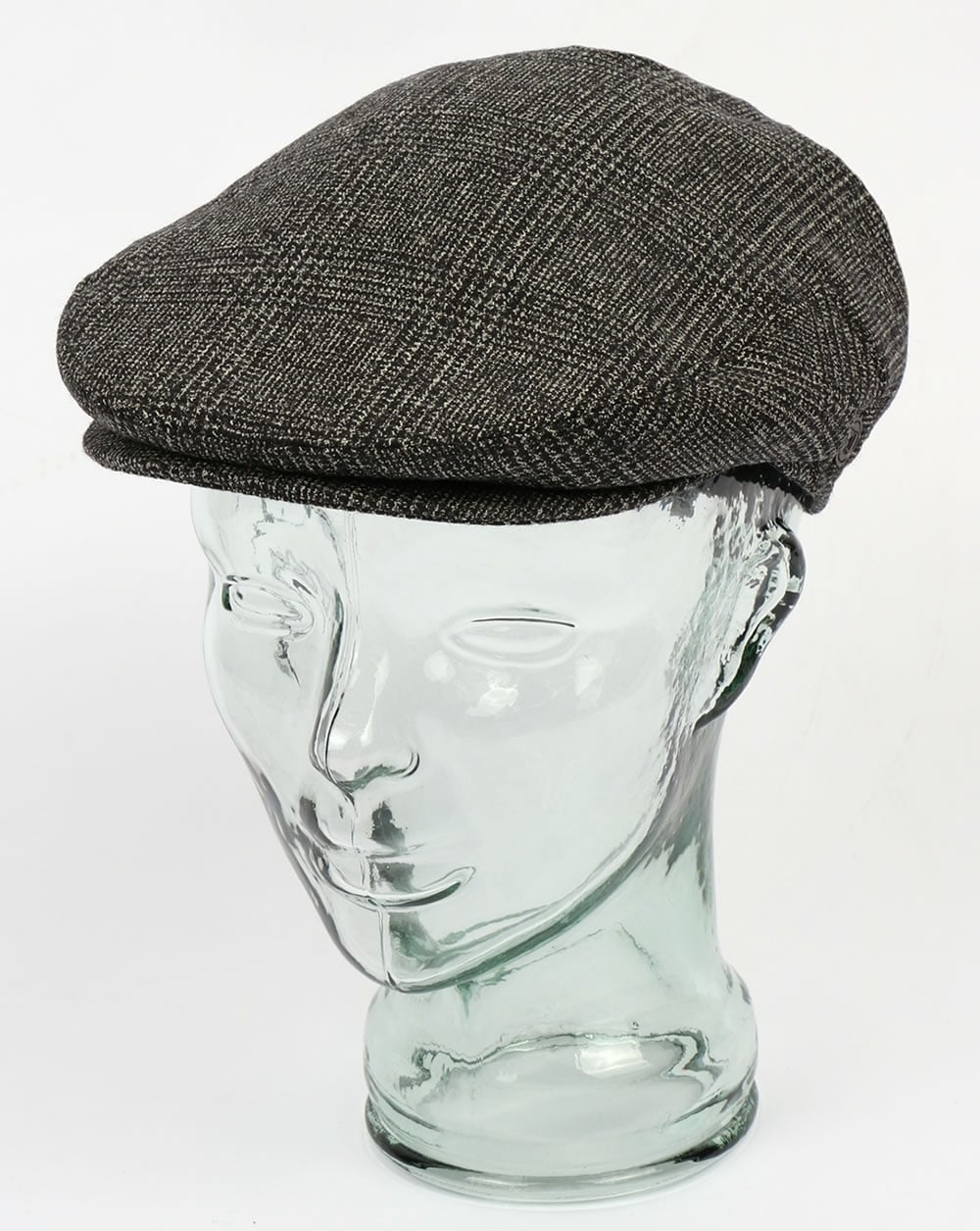 80s Casual Classics Naple Pure Wool Flat Cap Black