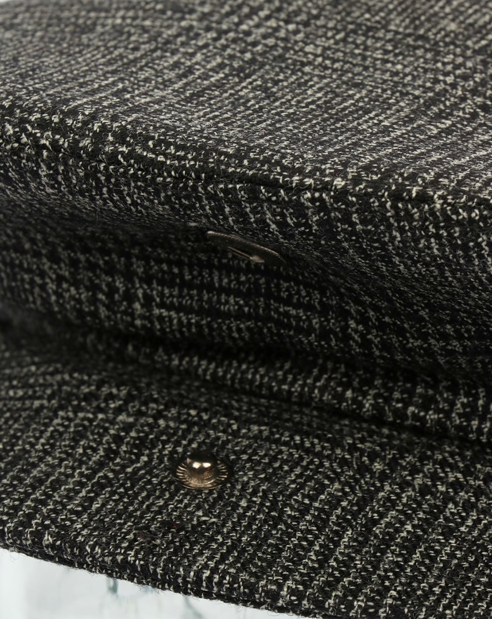 80s Casual Classics Naple Pure Wool Flat Cap Black