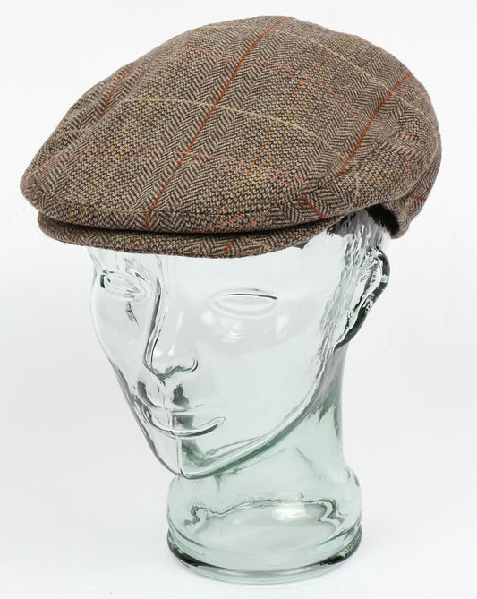 80s Casual Classics 80s Casual Classics Tweed Flat Cap Brown/Grey
