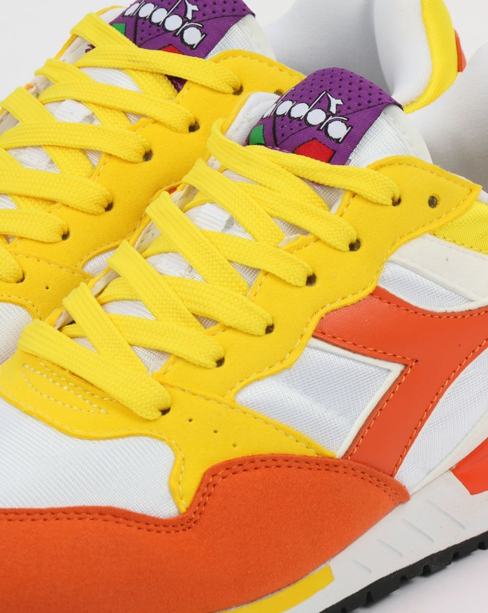 Diadora Intrepid NYL Trainers Vermillion Orange/Yellow