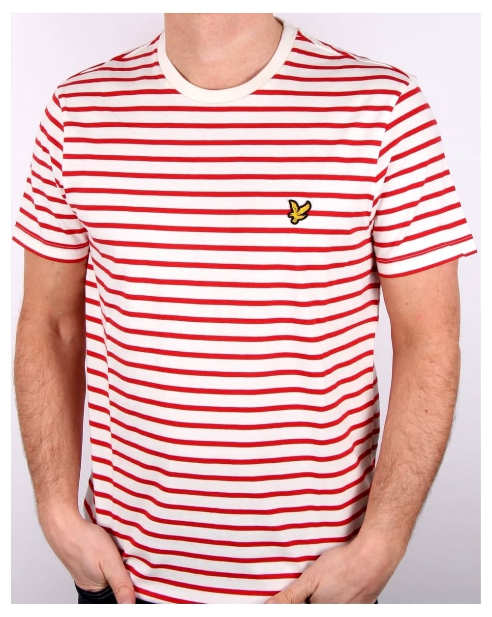 Lyle And Scott Breton Stripe T-shirt Racing Red
