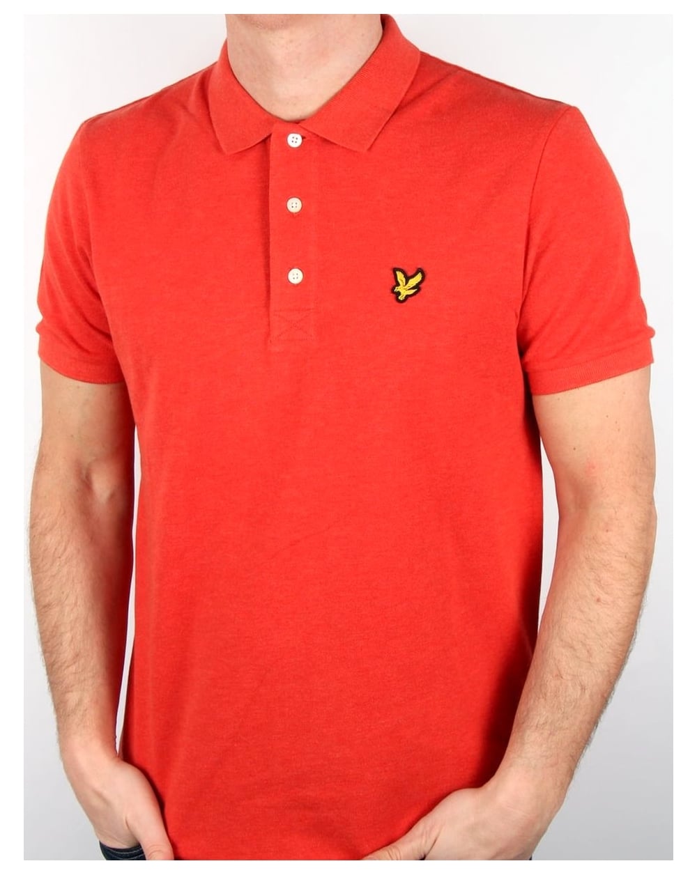 Lyle And Scott Polo Shirt Flame Red Marl