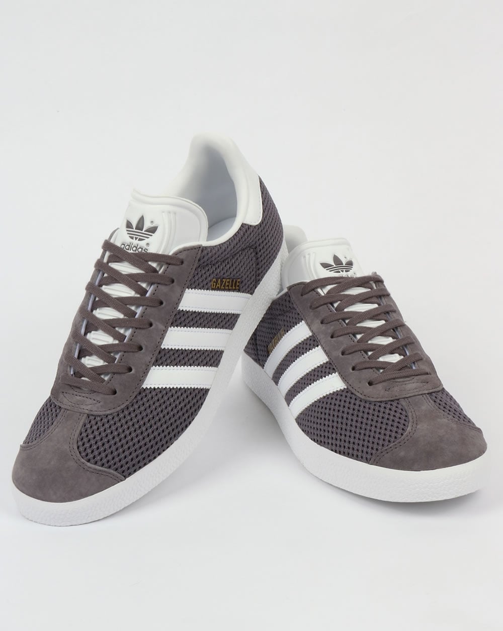 Adidas Gazelle Textile Trainers Trace Grey/White