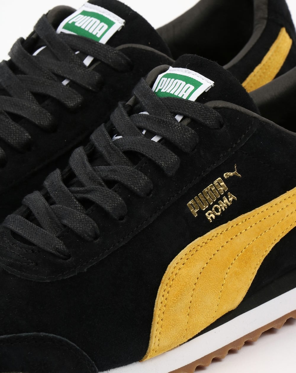 Puma Roma Trainers Black/Yellow