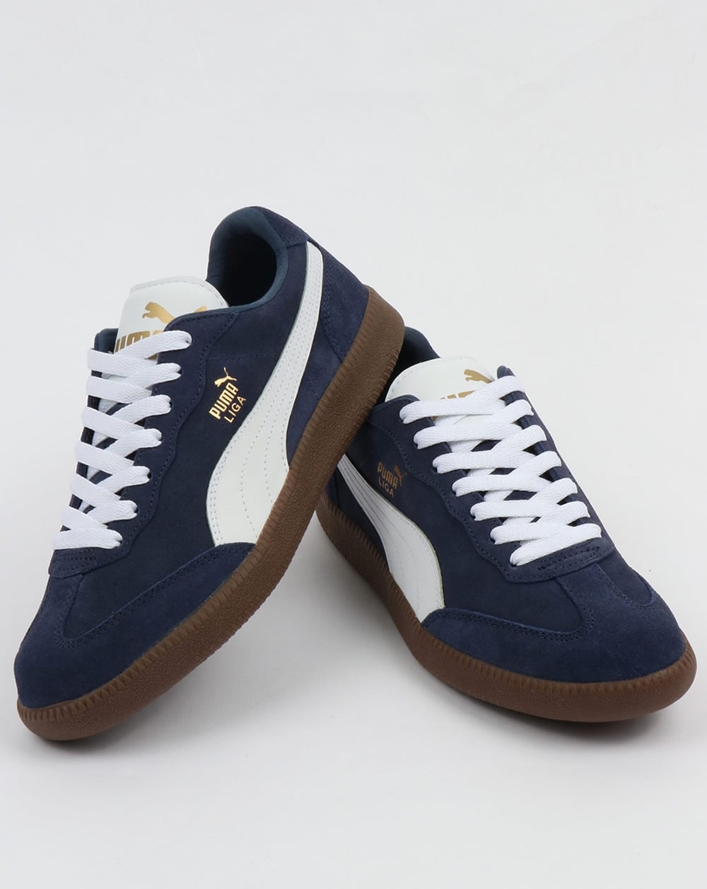 Puma Liga Suede Trainers Navy/White