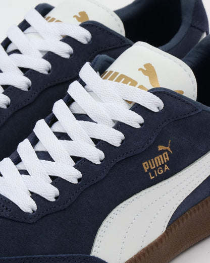 Puma Liga Suede Trainers Navy/White