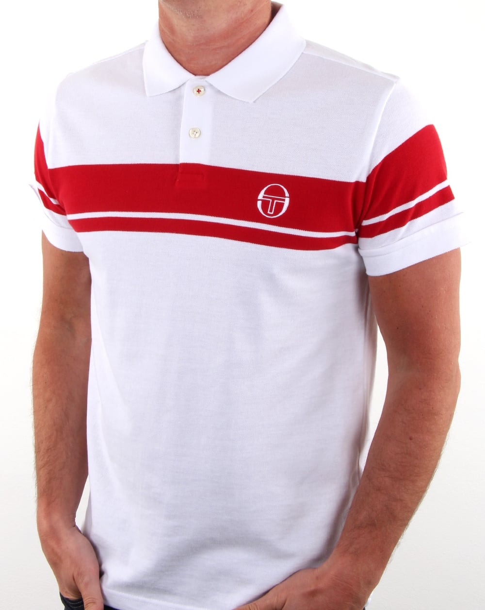 Sergio Tacchini Young Line Polo Shirt White/Red