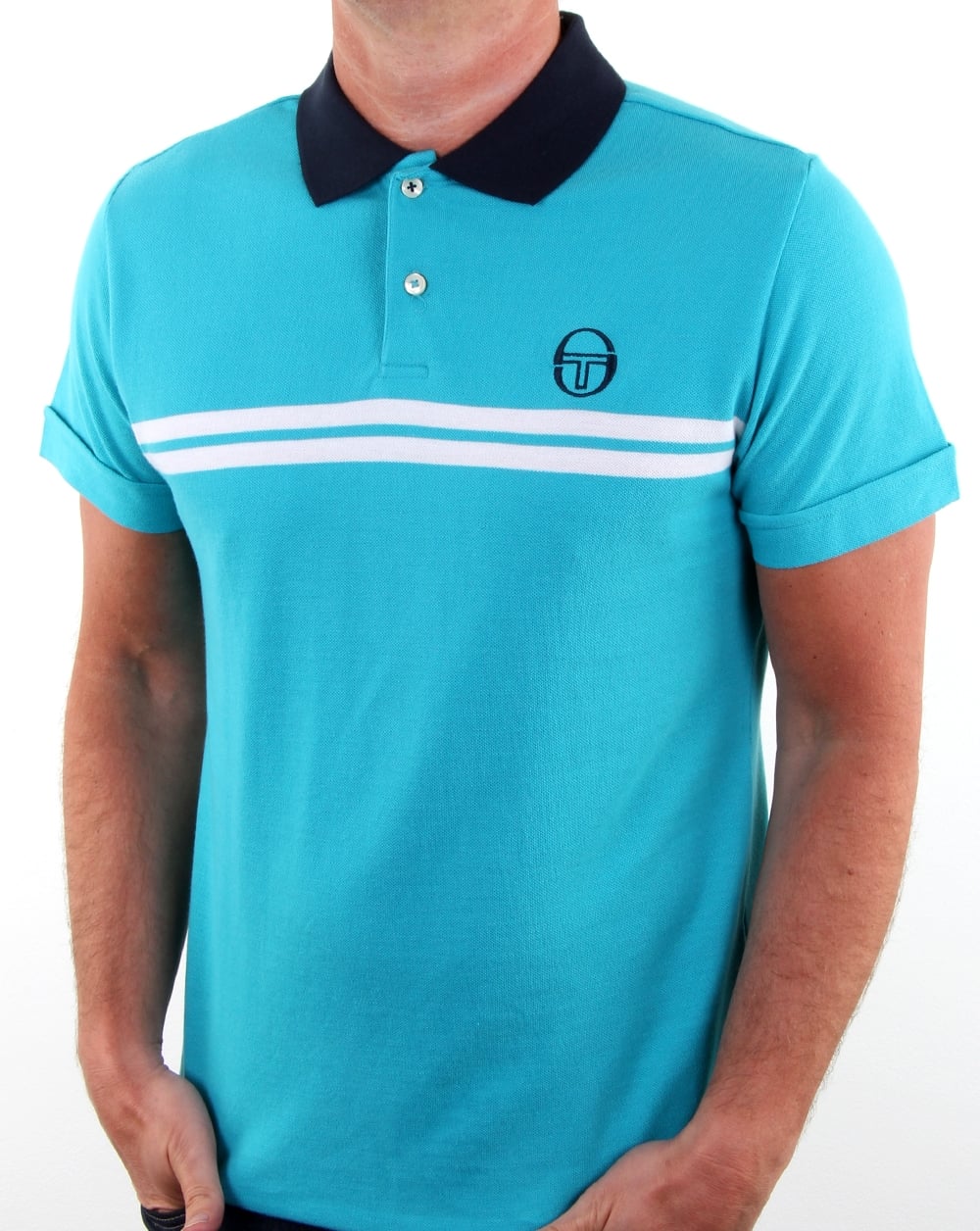 Sergio Tacchini Supermac Polo Shirt Fresh Blue/white